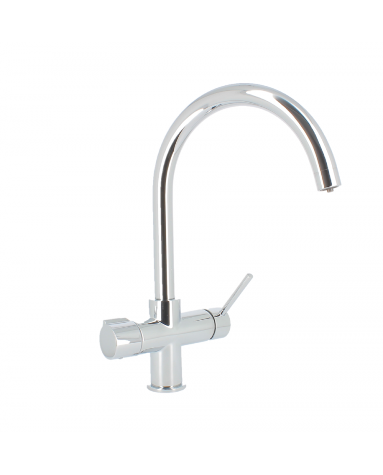 Miscelatore 5 Vie Canna Alta Tonda Lucido